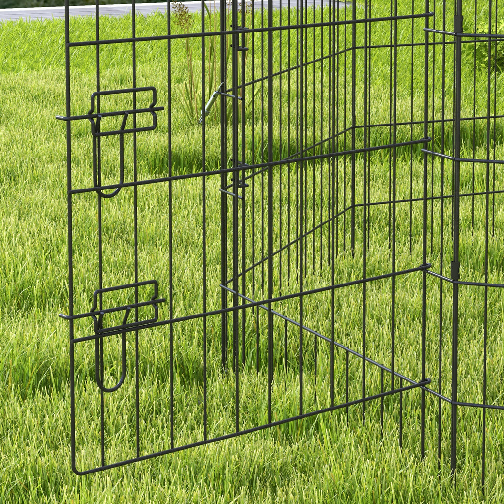Parc enclos modulable pour chiens lapins rongeurs clôture pour petits animaux intérieur et extérieur  61 x 91 cm noir-7
