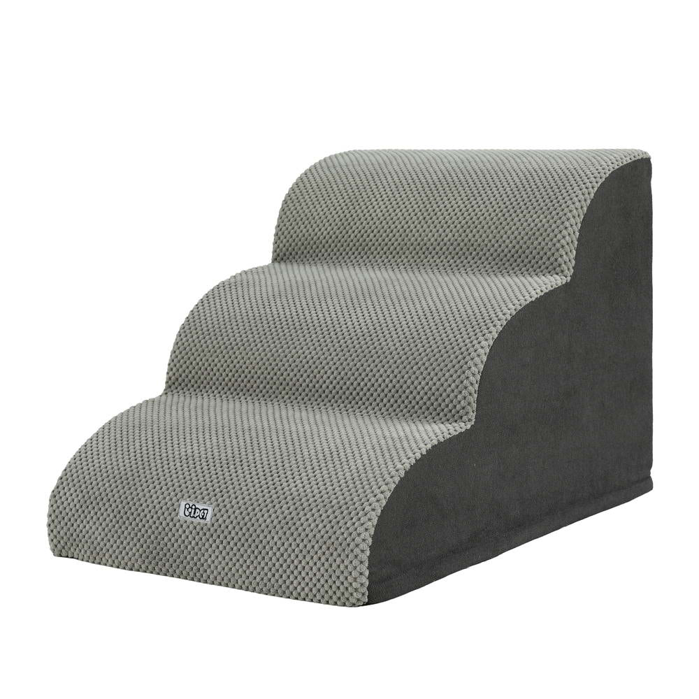 i.Pet Dog Ramp Steps Foam 3 Tier Pet Stairs For Bed Sofa Car Portable Indoor-0