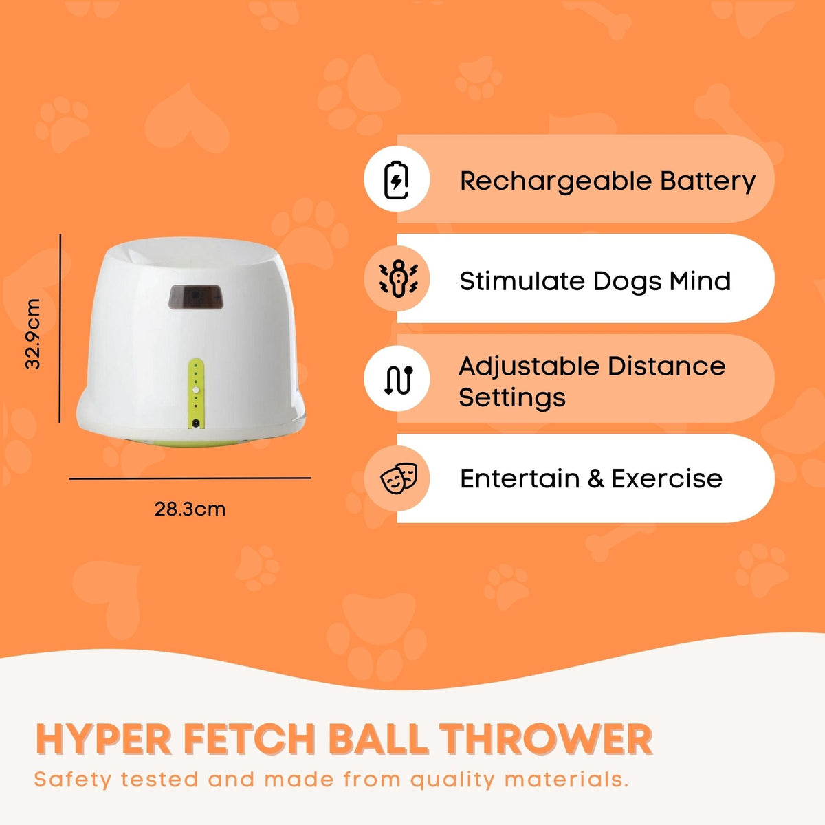 Hyper Fetch Maxi Dog Ball Thrower - Large Interactive Pet Toy Launcher-4
