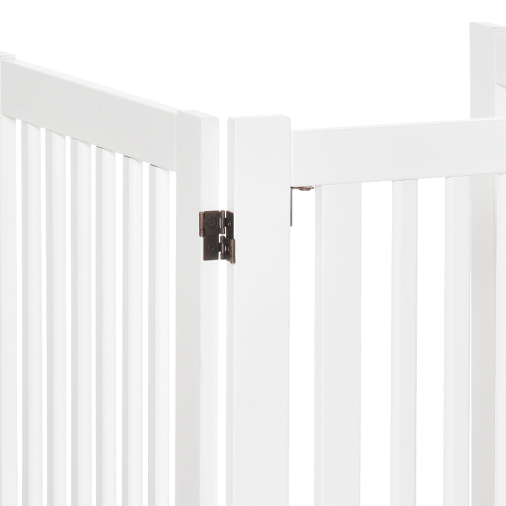 Vikbar hundgrind med låsbar dörr – 155 × 35,5 × 76 cm-4