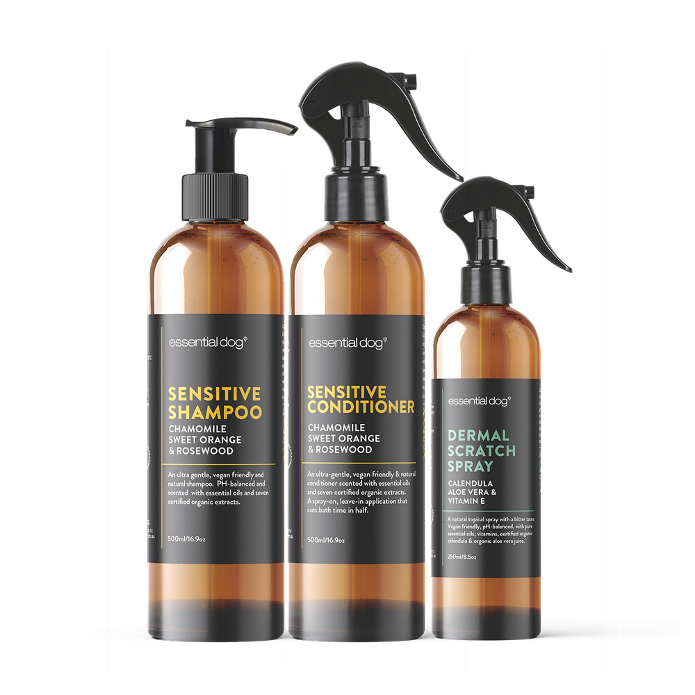 Natural Dog Shampoo, Conditioner and Itch Relief for Sensitive Itchy Skin