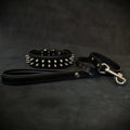 BESTIA Frenchie Hundset – Halsband & Koppel, Svart, Äkta Läder