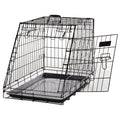 Cage de transport pour chien taille L dim. 78L x 47l x 55H cm métal noir-0