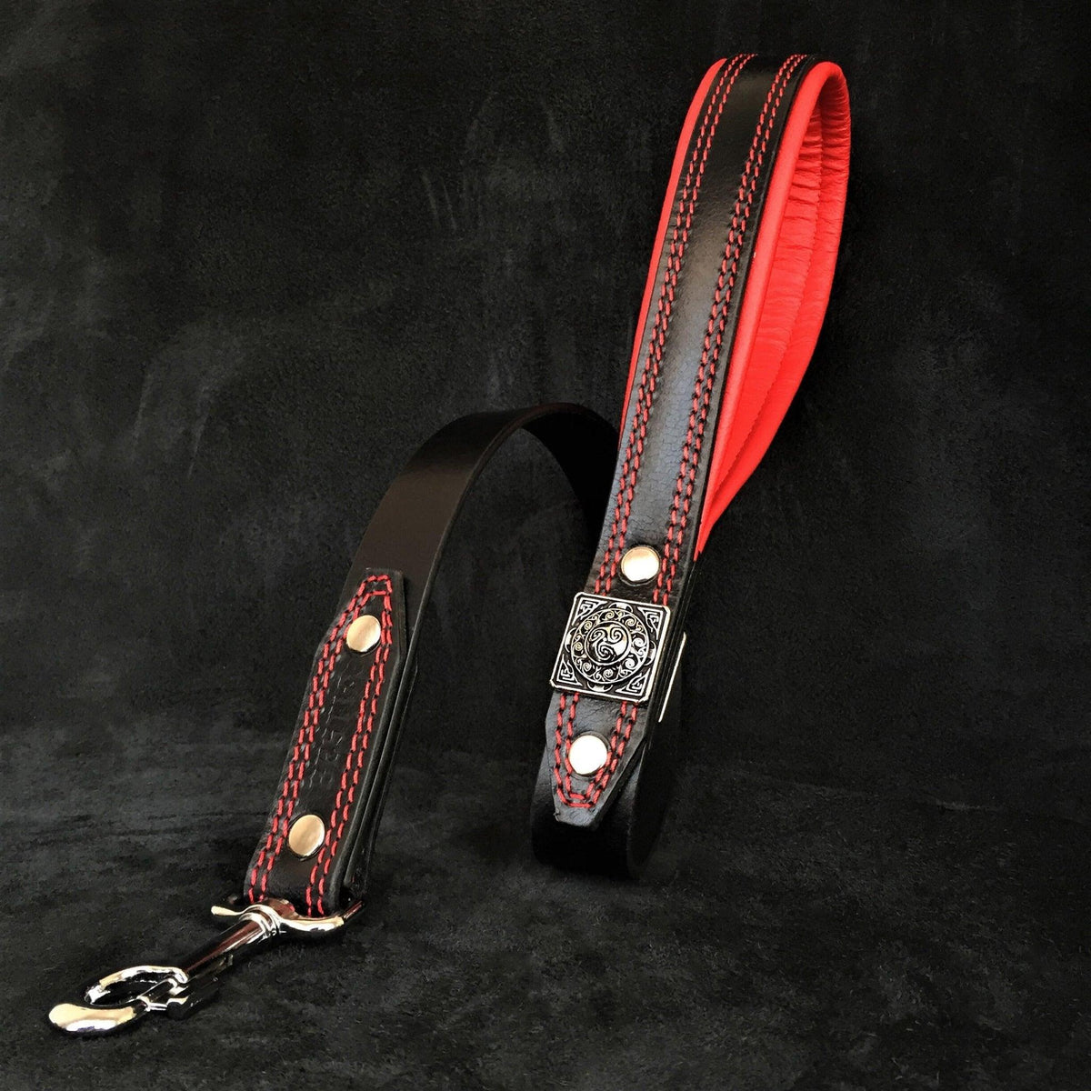 Eros hundhalsband - Svart och rött-1