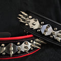 BESTIA Steel Hundhalsband - Svart, Äkta Läder