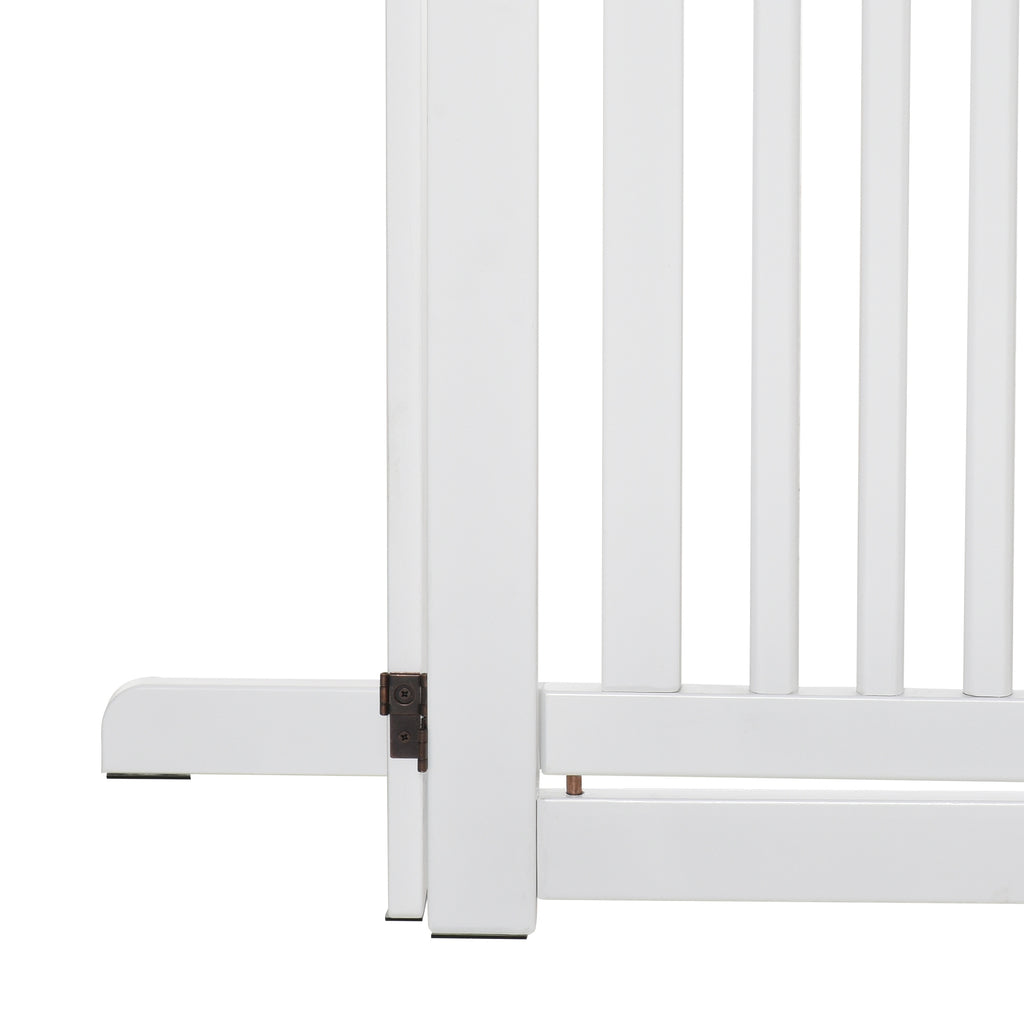 Vikbar hundgrind med låsbar dörr – 155 × 35,5 × 76 cm-5